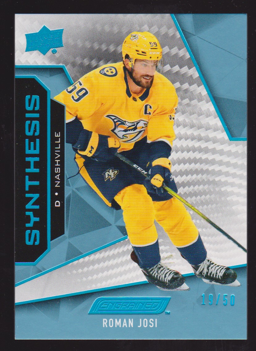 2019-20 UD Engrained Synthesis Blue #S17 Roman Josi 19/50 (image for) 2019-20 UD Engrained Synthesis Blue #S17 Roman Josi 19/50